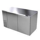 ASBER ABBC-58-S / ABBC-58-SG Refrigerador Contrabarra Acero Inoxidable Puerta Sólida o Cristal a elegir