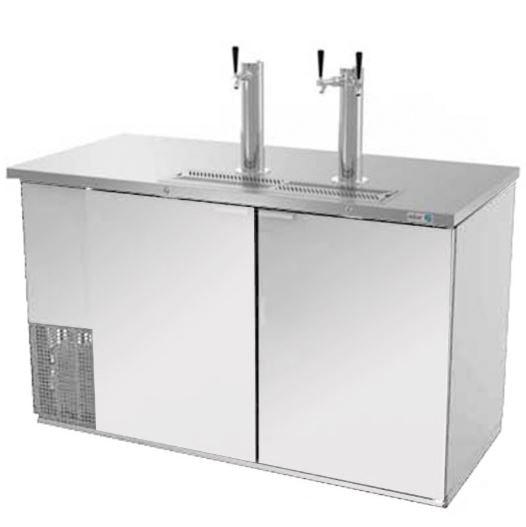 ASBER ADDC-58-S Dispensador Refrigerado Cerveza 3 Barriles Acero Inoxidable 2 Puertas