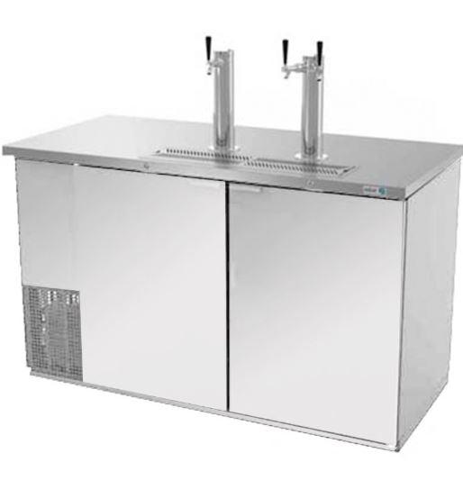 ASBER ADDC-68-S Dispensador Refrigerado Cerveza 3 Barriles Acero Inoxidable 2 Puertas