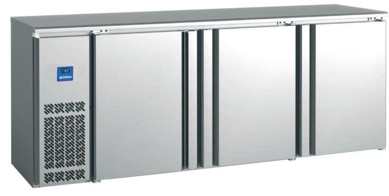 INFRICO ERV84IISD Frente Mostrador Refrigerado Serie Back Bar 84" 3 Puertas solidas